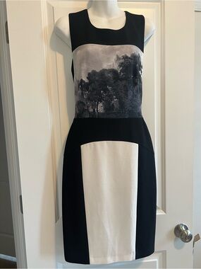 RARE BCBGMaxAzria Artistic Tree Print Midi Dress | Size 4